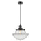 Oxford Mini Pendant shown in the Oil Rubbed Bronze finish with a Clear shade