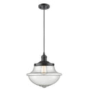 Oxford Mini Pendant shown in the Oil Rubbed Bronze finish with a Seedy shade