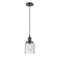 Bell Mini Pendant shown in the Oil Rubbed Bronze finish with a Seedy shade