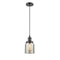 Bell Mini Pendant shown in the Oil Rubbed Bronze finish with a Silver Plated Mercury shade