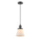 Cone Mini Pendant shown in the Oil Rubbed Bronze finish with a Matte White shade