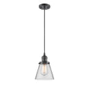 Cone Mini Pendant shown in the Oil Rubbed Bronze finish with a Clear shade