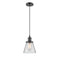 Cone Mini Pendant shown in the Oil Rubbed Bronze finish with a Clear shade