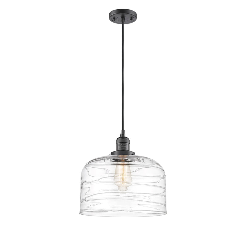 Innovations Lighting X-Large Bell 1 Light Mini Pendant part of the Franklin Restoration Collection 201C-OB-G713-L