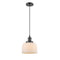 Bell Mini Pendant shown in the Oil Rubbed Bronze finish with a Matte White shade