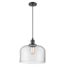 Bell Mini Pendant shown in the Oil Rubbed Bronze finish with a Clear shade