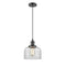 Bell Mini Pendant shown in the Oil Rubbed Bronze finish with a Clear shade