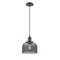 Bell Mini Pendant shown in the Oil Rubbed Bronze finish with a Plated Smoke shade