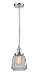 Innovations Lighting Chatham 1-100 watt 6 inch Polished Chrome Mini Pendant with Clear Fluted glass 201CPCG142