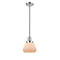 Fulton Mini Pendant shown in the Polished Chrome finish with a Matte White shade