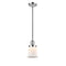 Canton Mini Pendant shown in the Polished Chrome finish with a Matte White shade