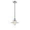 Halophane Mini Pendant shown in the Polished Chrome finish with a Matte White Halophane shade