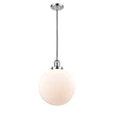 Beacon Mini Pendant shown in the Polished Chrome finish with a Matte White shade