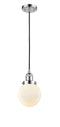 Innovations Lighting Beacon 1-100 watt 6 inch Polished Chrome Mini Pendant with Matte White Cased glass 201CPCG2016