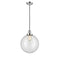 Beacon Mini Pendant shown in the Polished Chrome finish with a Clear shade