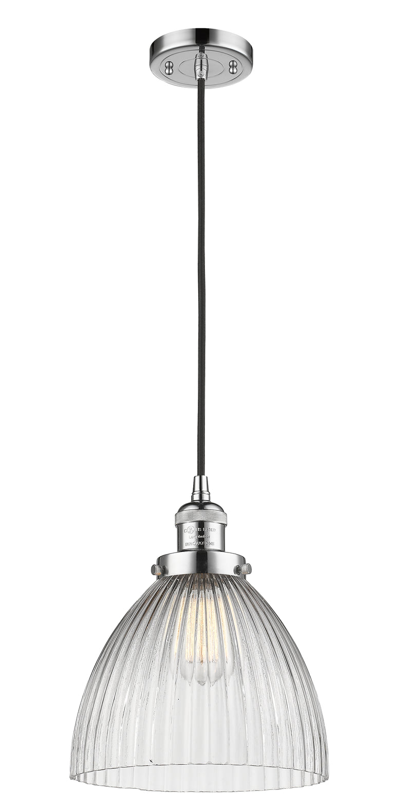 Innovations Lighting Seneca Falls 1-100 watt 9.5 inch Polished Chrome Pendant with Clear glass 201CPCG222