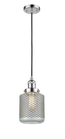 Innovations Lighting Stanton 1-100 watt 6 inch Polished Chrome Mini Pendant with Vintage Wire Mesh glass 201CPCG262