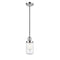 Dover Mini Pendant shown in the Polished Chrome finish with a Clear shade