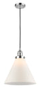 Innovations Lighting X-Large Cone 1-100 watt 12 inch Polished Chrome Mini Pendant with Matte White Cased glass 201CPCG41L