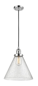 Innovations Lighting X-Large Cone 1-100 watt 12 inch Polished Chrome Mini Pendant with Seedy glass 201CPCG44L