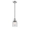 Bell Mini Pendant shown in the Polished Chrome finish with a Clear shade