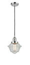 Innovations Lighting Small Oxford 1-100 watt 8 inch Polished Chrome Mini Pendant with Seedy glass 201CPCG534