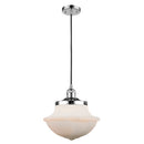 Oxford Mini Pendant shown in the Polished Chrome finish with a Matte White shade