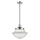 Oxford Mini Pendant shown in the Polished Chrome finish with a Clear shade