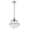 Oxford Mini Pendant shown in the Polished Chrome finish with a Clear shade