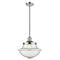 Oxford Mini Pendant shown in the Polished Chrome finish with a Seedy shade