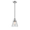 Cone Mini Pendant shown in the Polished Chrome finish with a Clear shade