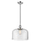 Bell Mini Pendant shown in the Polished Chrome finish with a Clear shade