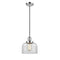 Bell Mini Pendant shown in the Polished Chrome finish with a Clear shade