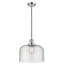 Bell Mini Pendant shown in the Polished Chrome finish with a Seedy shade