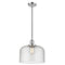 Bell Mini Pendant shown in the Polished Chrome finish with a Seedy shade