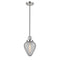 Geneseo Mini Pendant shown in the Polished Nickel finish with a Clear Crackled shade