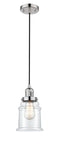 Innovations Lighting Canton 1-100 watt 6.5 inch Polished Nickel Mini Pendant with Clear glass 201CPNG182