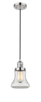 Innovations Lighting Bellmont 1-100 watt 6.5 inch Polished Nickel Mini Pendant with Clear glass 201CPNG192