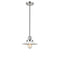 Halophane Mini Pendant shown in the Polished Nickel finish with a Matte White Halophane shade