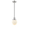 Beacon Mini Pendant shown in the Polished Nickel finish with a Matte White shade