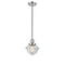 Oxford Mini Pendant shown in the Polished Nickel finish with a Clear shade