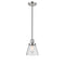 Cone Mini Pendant shown in the Polished Nickel finish with a Seedy shade