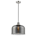 Bell Mini Pendant shown in the Polished Nickel finish with a Plated Smoke shade