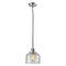 Bell Mini Pendant shown in the Polished Nickel finish with a Seedy shade