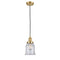 Canton Mini Pendant shown in the Satin Gold finish with a Clear shade