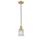 Canton Mini Pendant shown in the Satin Gold finish with a Seedy shade