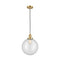 Beacon Mini Pendant shown in the Satin Gold finish with a Clear shade