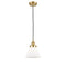 Cone Mini Pendant shown in the Satin Gold finish with a Matte White shade