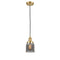 Bell Mini Pendant shown in the Satin Gold finish with a Plated Smoke shade