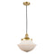 Oxford Mini Pendant shown in the Satin Gold finish with a Matte White shade